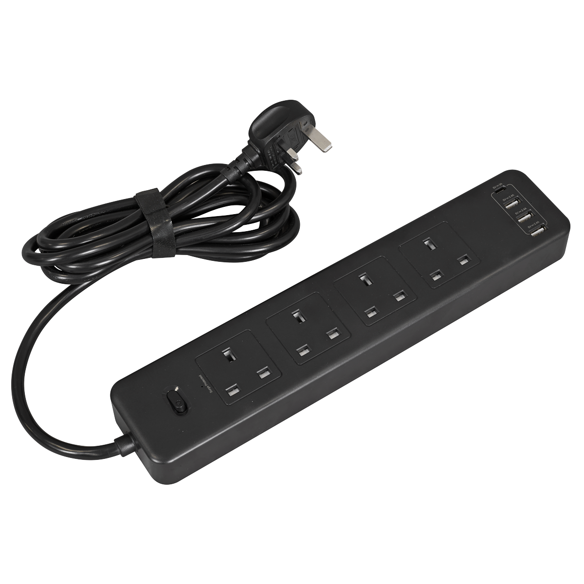 Sealey EL34USBB 2.6m Extension Lead with USB Ports - Black - additional view 11
