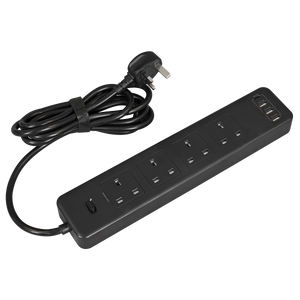 Sealey EL34USBB 2.6m Extension Lead with USB Ports - Black - additional view 11