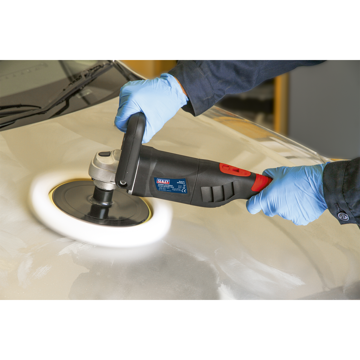 Sealey ER1700PD 180mm Lightweight Variable Speed Digital Rotary Polisher 1100W/230V - additional view 10