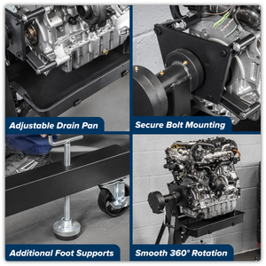 Sealey ES680DS Viking Folding 360º Rotating Engine Stand with Geared Handle & Drain Pan - additional view 12