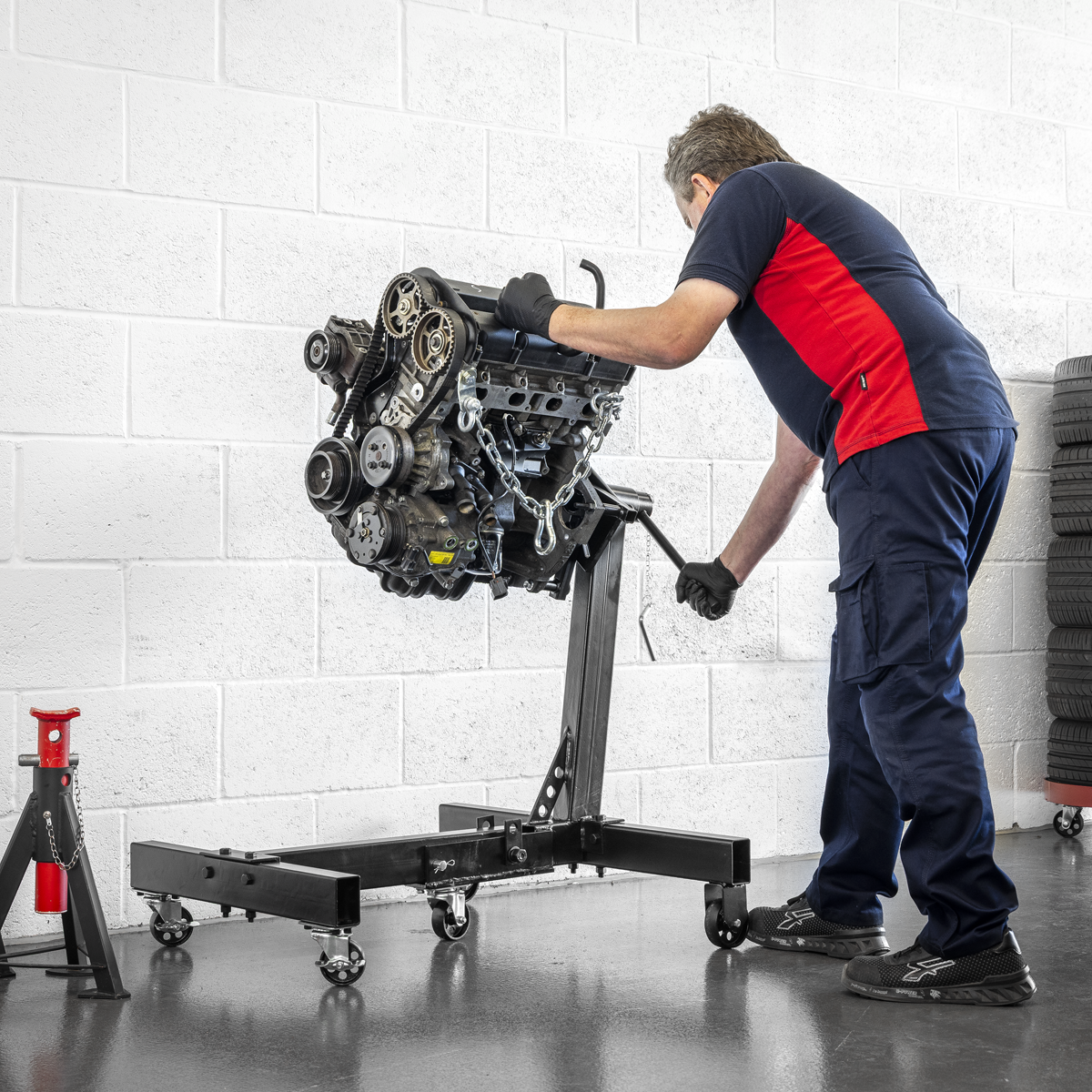 Sealey ES680F Folding Engine Stand 680kg Capacity - additional view 9