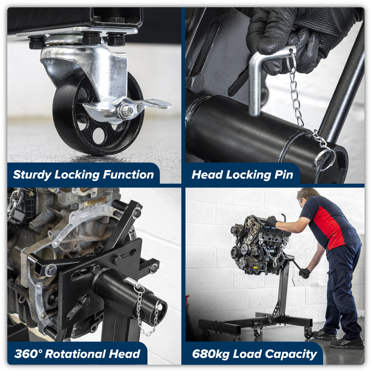 Sealey ES680F Folding Engine Stand 680kg Capacity - additional view 11