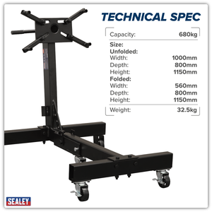 Sealey ES680F Folding Engine Stand 680kg Capacity - additional view 10
