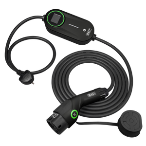 Sealey EVAC2 5m Adjustable (3.5kW) Type 2 to UK 3-Pin Plug Portable EV Charger