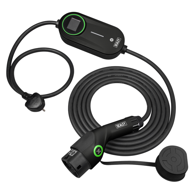 Sealey EVAC2 5m Adjustable (3.5kW) Type 2 to UK 3-Pin Plug Portable EV Charger