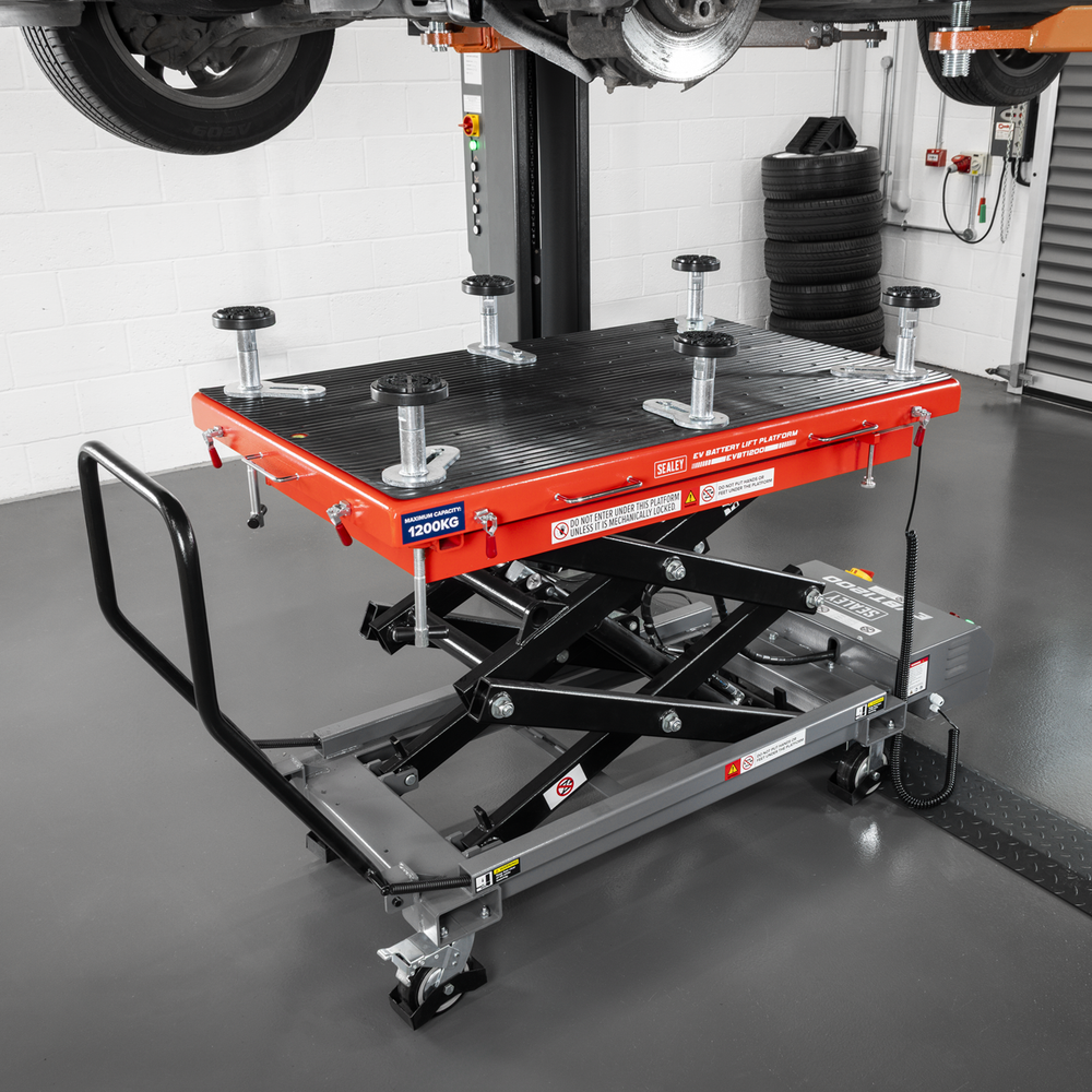 Sealey EVBT1200 High Lift EV Battery Lift/Hydraulic Platform Truck 1200kg Capacity - additional view 4