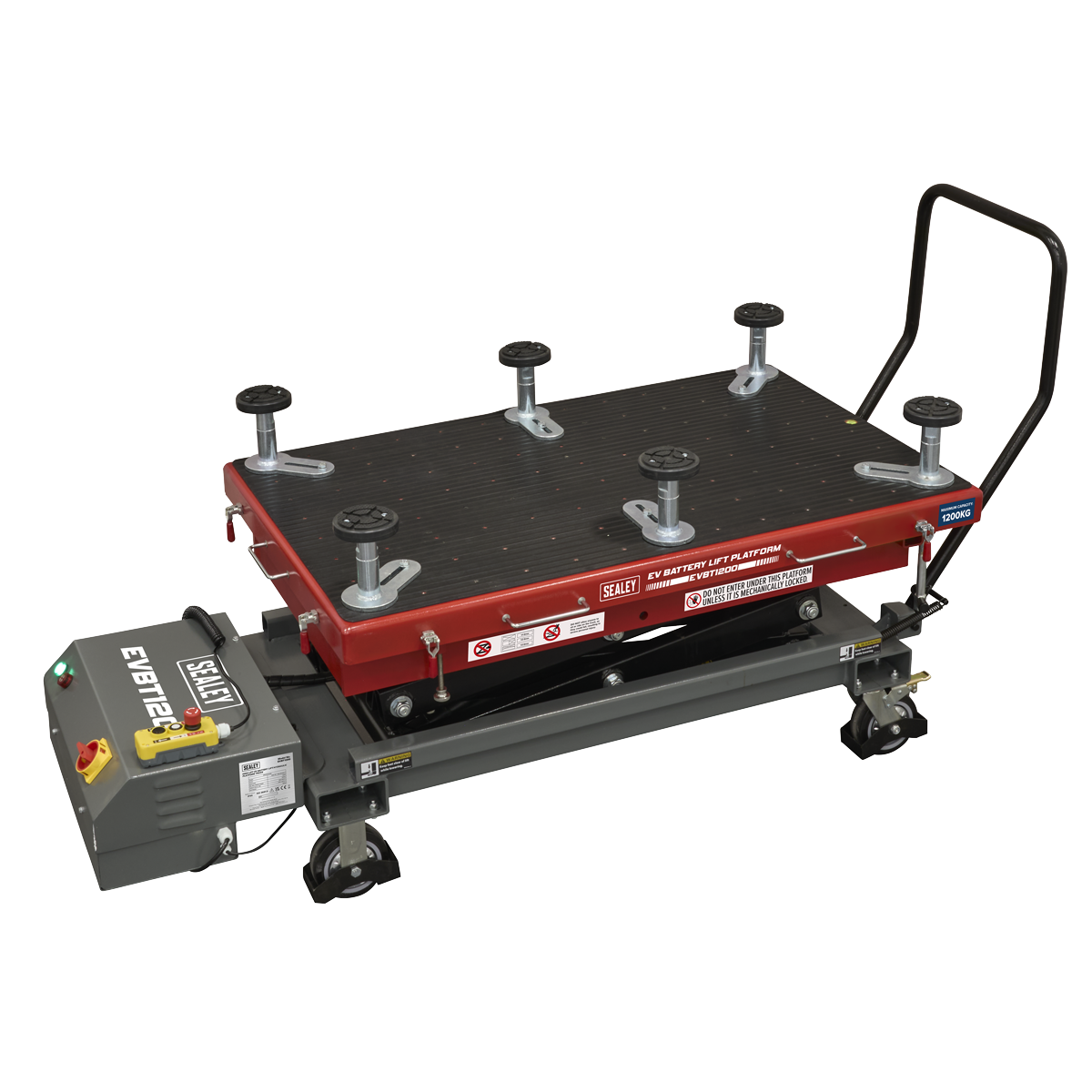 Sealey EVBT1200 High Lift EV Battery Lift/Hydraulic Platform Truck 1200kg Capacity