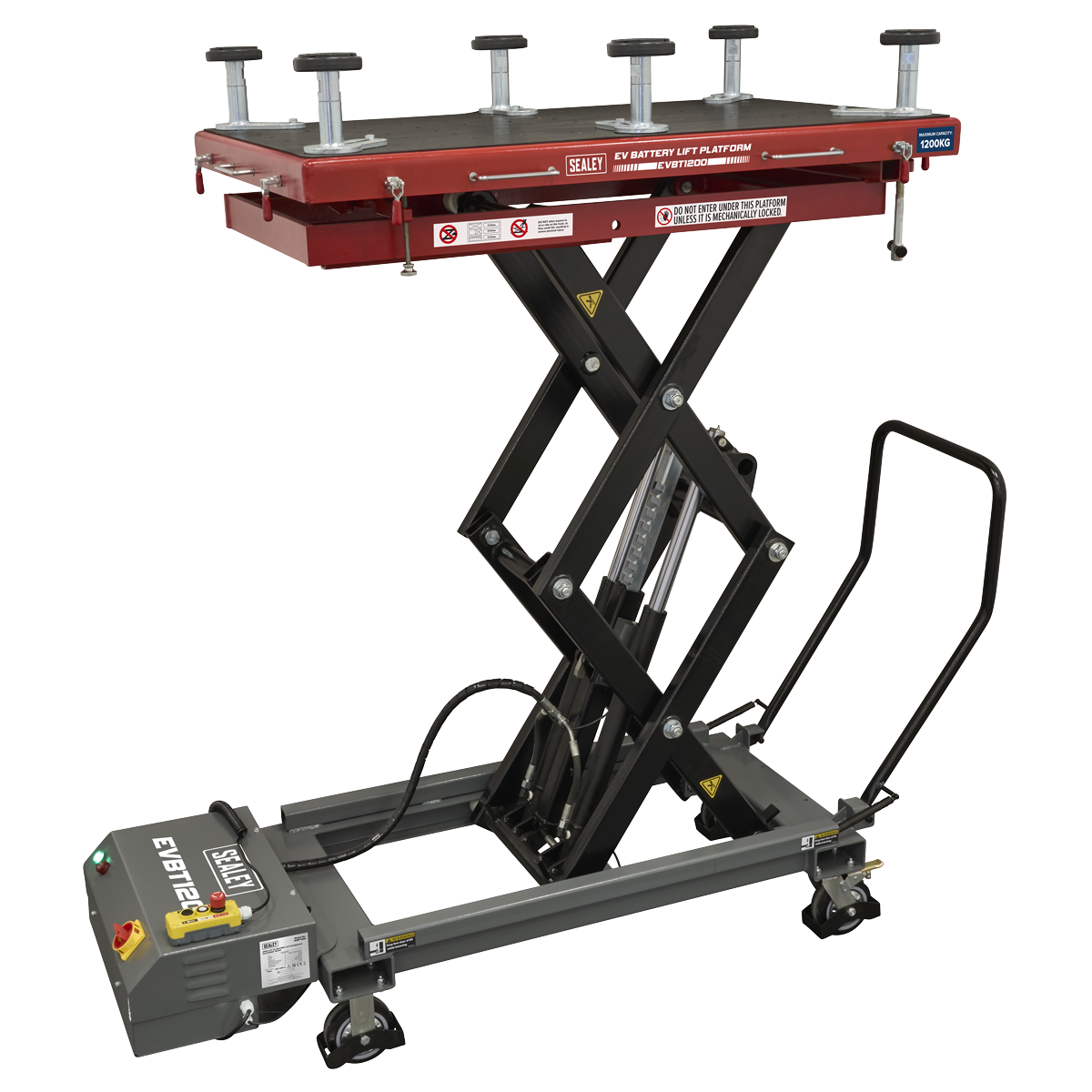 Sealey EVBT1200 High Lift EV Battery Lift/Hydraulic Platform Truck 1200kg Capacity - additional view 6