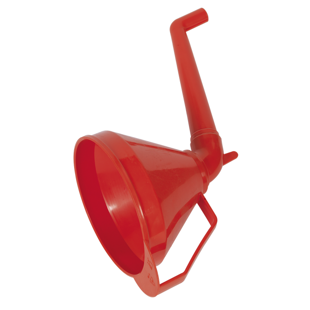 Sealey F16 Fixed Offset Spout Funnel with Filter 160mm - Medium