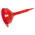 Sealey F2F Flexible Spout Funnel with Filter 200mm - Medium