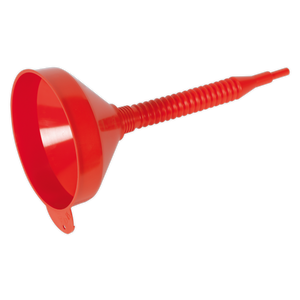 Sealey F2F Flexible Spout Funnel with Filter 200mm - Medium