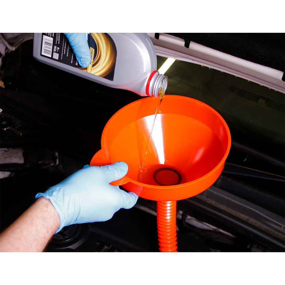 Sealey F2F Flexible Spout Funnel with Filter 200mm - Medium - additional view 3