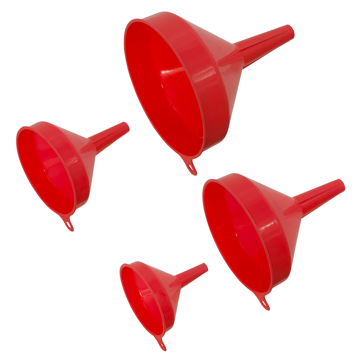 Sealey F94 Economy Fixed Spout Funnel Set 4pc