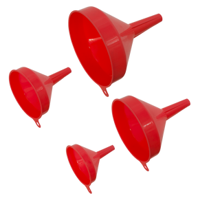 Sealey F94 Economy Fixed Spout Funnel Set 4pc