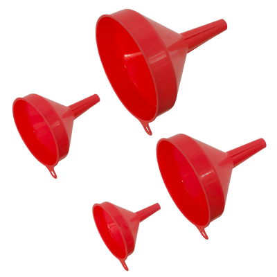 Sealey F94 Economy Fixed Spout Funnel Set 4pc