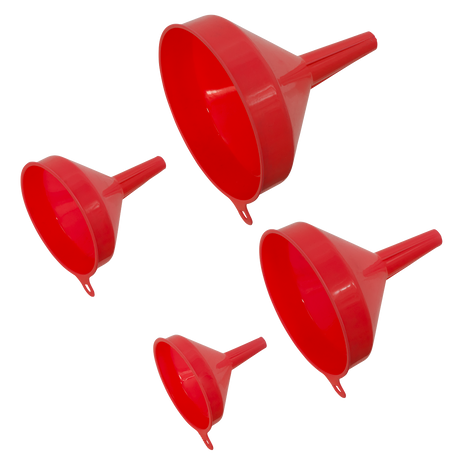 Sealey F94 Economy Fixed Spout Funnel Set 4pc