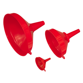 Sealey F98 Fixed Spout Funnel Set 3pc