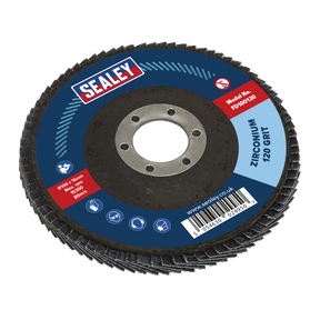 Sealey FD100120 100mm Zirconium Flap Disc 120Grit 16mm Bore