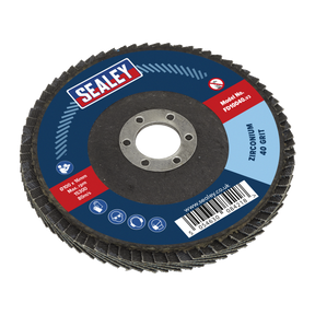 Sealey FD10040 100mm Zirconium Flap Disc 40Grit 16mm Bore