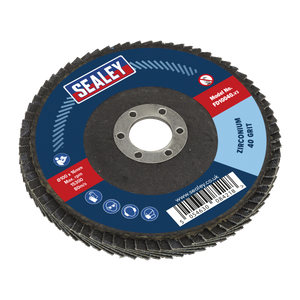Sealey FD10040 100mm Zirconium Flap Disc 40Grit 16mm Bore