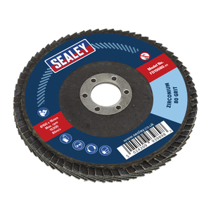 Sealey FD10080 100mm Zirconium Flap Disc 80Grit 16mm Bore