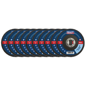 Sealey FD1156010 115mm Zirconium Flap Discs 60Grit 22mm Bore - Pack of 10