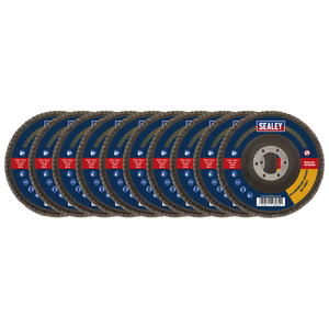 Sealey FD11560E10 115mm Aluminium Oxide Flap Discs 60Grit 22mm Bore - Pack of 10