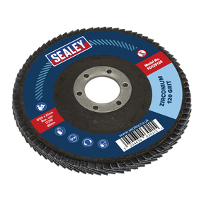 Sealey FD125120 125mm Zirconium Flap Disc 120Grit 22mm Bore