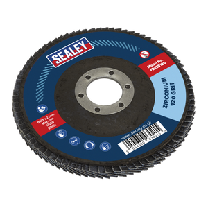 Sealey FD125120 125mm Zirconium Flap Disc 120Grit 22mm Bore