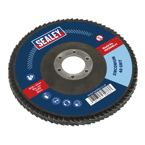 Sealey FD12540 125mm Zirconium Flap Disc 40Grit 22mm Bore