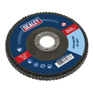 Sealey FD12540 125mm Zirconium Flap Disc 40Grit 22mm Bore
