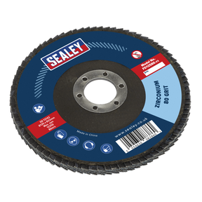 Sealey FD12580 125mm Zirconium Flap Disc 80Grit 22mm Bore