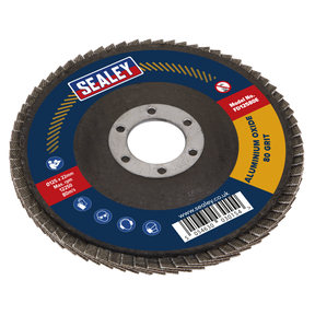 Sealey FD12580E 125mm Aluminium Oxide Flap Disc 80Grit 22mm Bore
