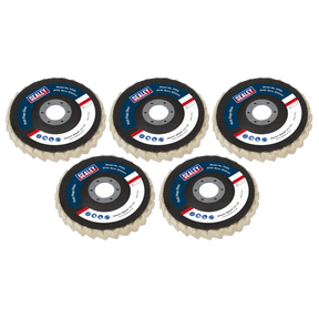Sealey FFD5 Felt Flap Disc Ø115mm Ø22mm Bore - Pack of 5