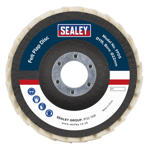 Sealey FFD5 Felt Flap Disc Ø115mm Ø22mm Bore - Pack of 5 - additional view 5