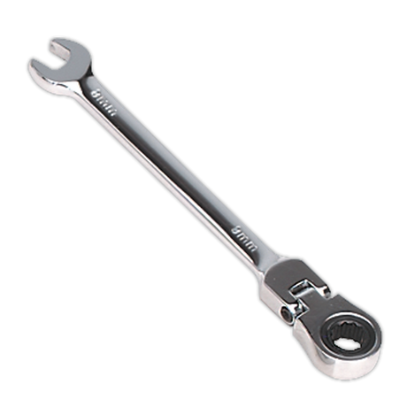 Sealey FHRCW08 Premier Flexi-Head Ratchet Combination Spanner 8mm