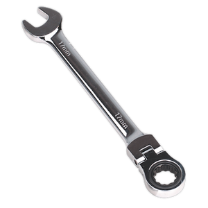 Sealey FHRCW17 Premier Flexi-Head Ratchet Combination Spanner 17mm