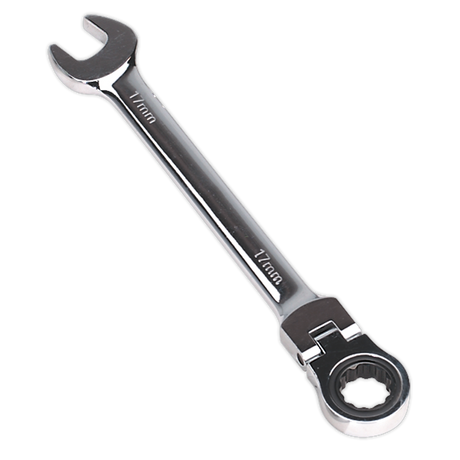 Sealey FHRCW17 Premier Flexi-Head Ratchet Combination Spanner 17mm