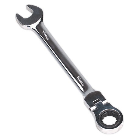 Sealey FHRCW18 Premier Flexi-Head Ratchet Combination Spanner 18mm