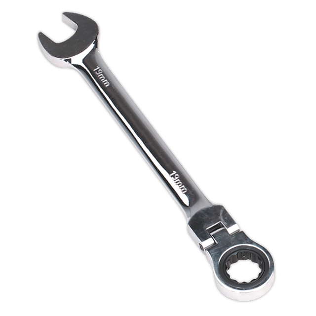Sealey FHRCW19 Premier Flexi-Head Ratchet Combination Spanner 19mm