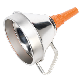 Sealey FM16 Metal Funnel with Filter 160mm