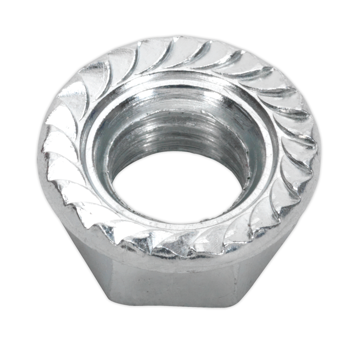 Sealey FN10 Zinc Plated Serrated Flange Nut M10 - Pack of 100 - additional view 3