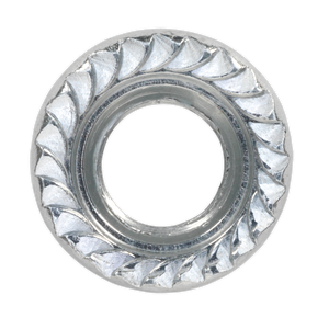 Sealey FN10 Zinc Plated Serrated Flange Nut M10 - Pack of 100 - additional view 4