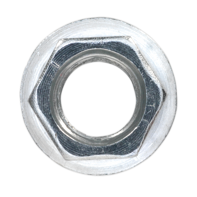 Sealey FN10 Zinc Plated Serrated Flange Nut M10 - Pack of 100 - additional view 5