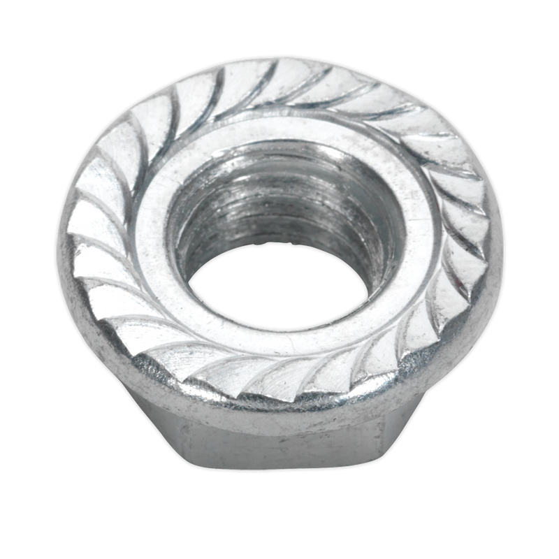 Sealey FN12 Zinc Plated Serrated Flange Nut M12 - Pack of 50 - additional view 4