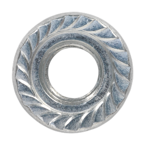 Sealey FN12 Zinc Plated Serrated Flange Nut M12 - Pack of 50 - additional view 2