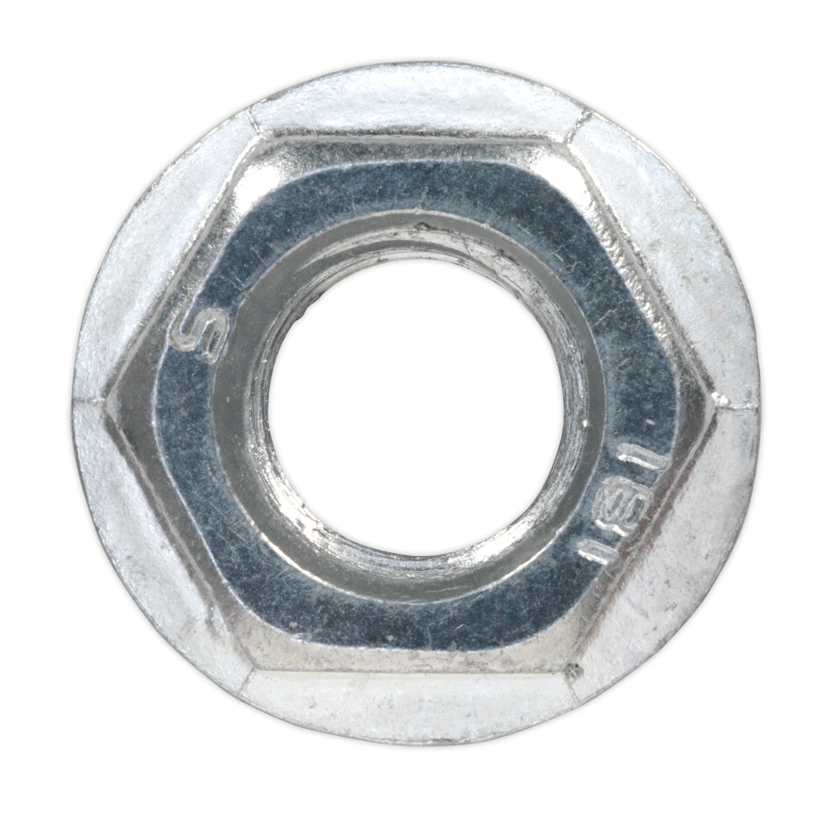 Sealey FN12 Zinc Plated Serrated Flange Nut M12 - Pack of 50 - additional view 5