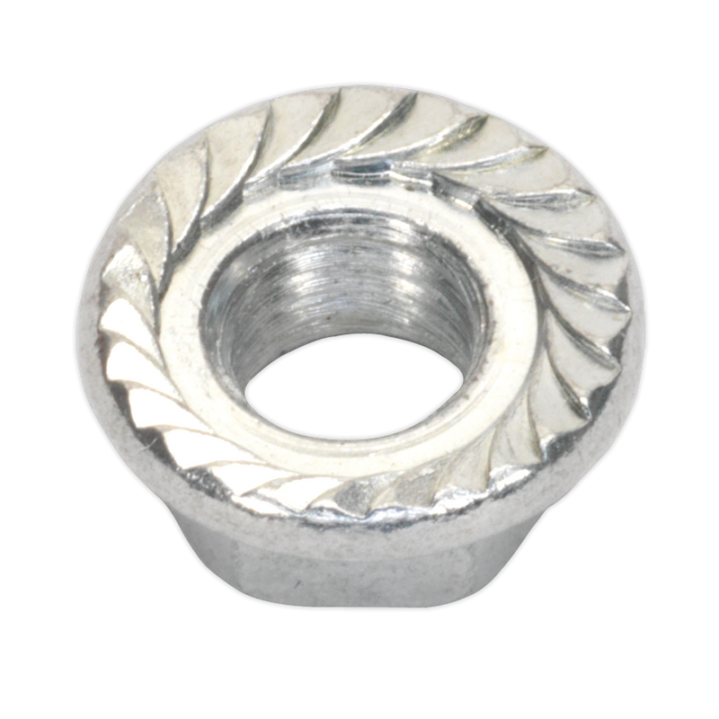 Sealey FN5 Zinc Plated Serrated Flange Nut M5 - Pack of 100 - additional view 4