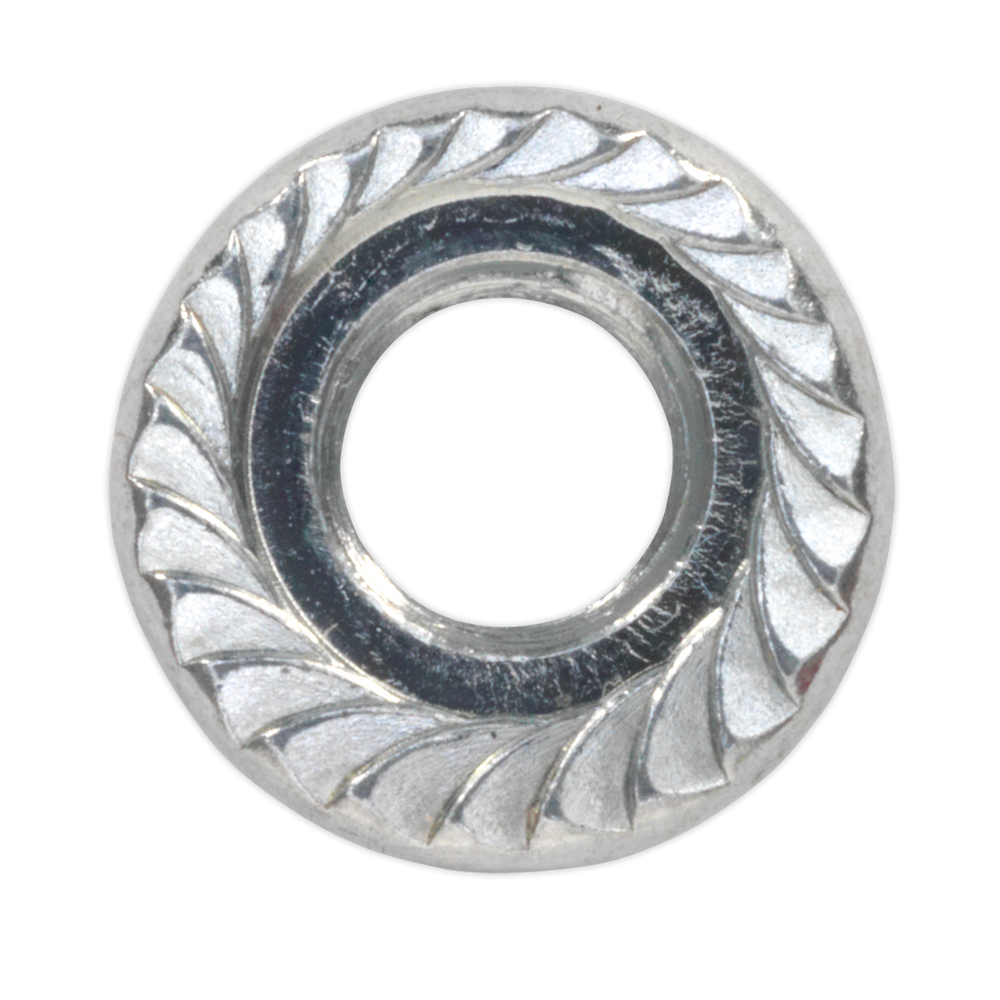 Sealey FN5 Zinc Plated Serrated Flange Nut M5 - Pack of 100 - additional view 5