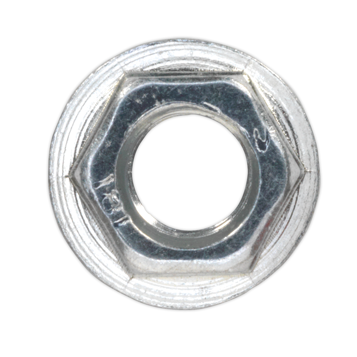 Sealey FN5 Zinc Plated Serrated Flange Nut M5 - Pack of 100 - additional view 2
